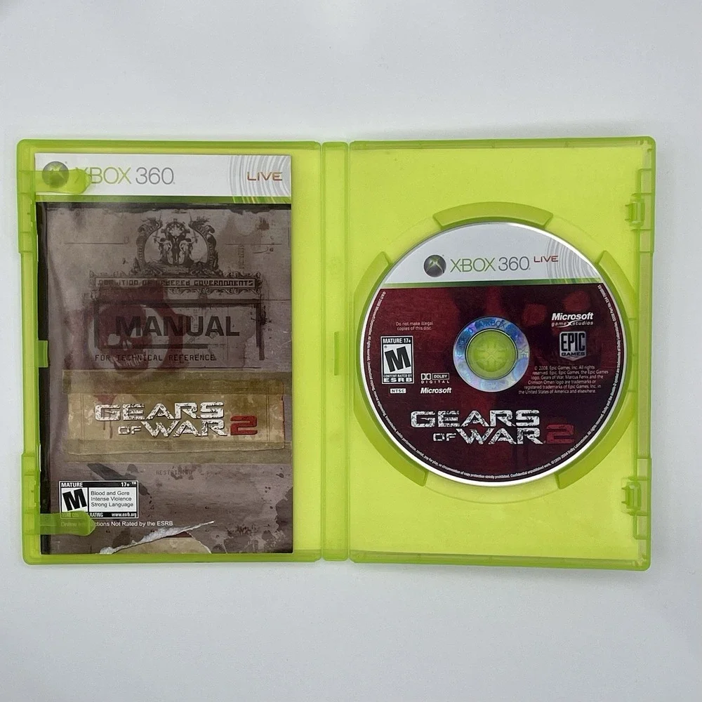 Gears of War 2‎ Microsoft Xbox 360 Includes Original Case Booklet and disc